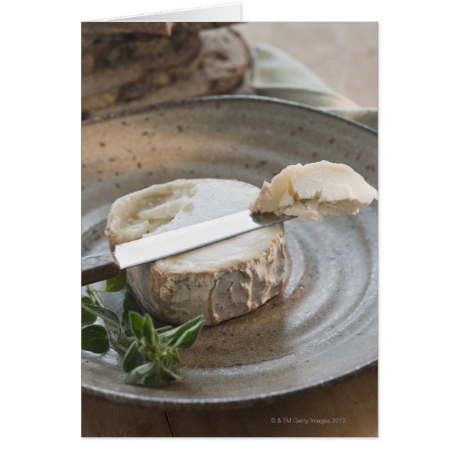 Brie cheese on plate (Front)