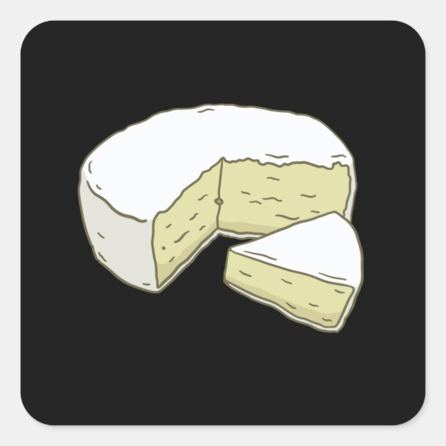 Brie cheese square sticker (Front)