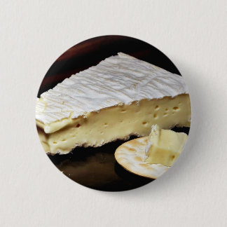 Brie De Meux Cheese 2 Inch Round Button