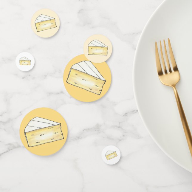 Brie French Cheese Tasting Wedge Cocktail Party Confetti (Group)
