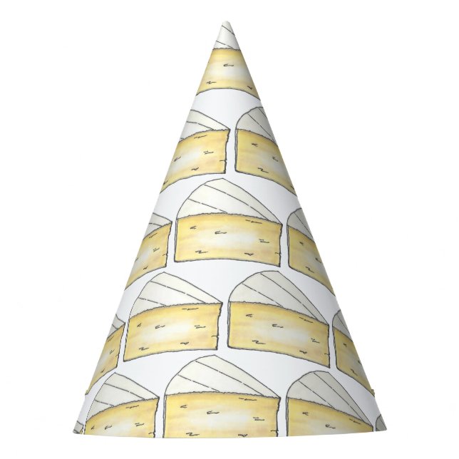 Brie French Cheese Tasting Wedge Cocktail Party Hat (Front)