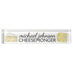 Brie Swiss Cheese Wedge Cheesemonger Dairy Farmer Nameplate