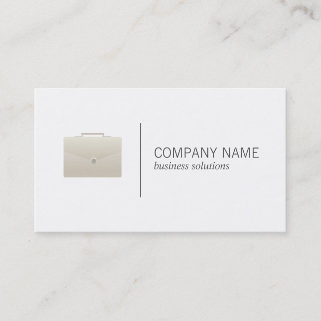 Briefcase | Business (white) Business Card (Front)