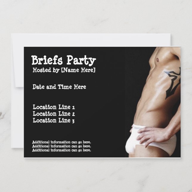 Briefs Party Invites (Front)