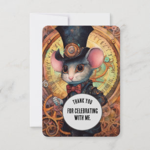 Briesnout Thank You Steampunk animal Custom Card