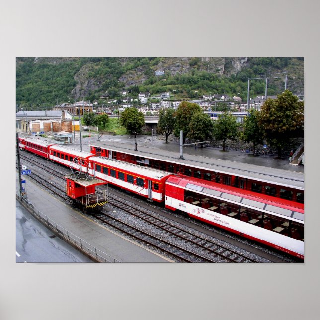 Brig station in Switzerland Poster (Front)