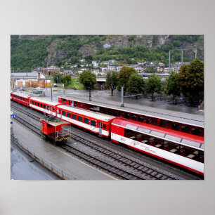 Brig station in Switzerland Poster
