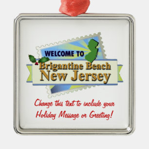 Brigantine Beach NJ Metal Ornament