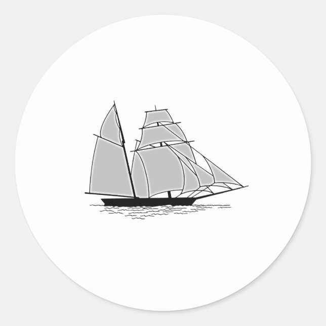 Brigantine Logo Classic Round Sticker (Front)
