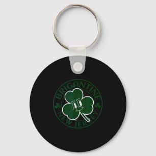 Brigantine New Jersey Irish Shamrock Nj Retro Souv Keychain