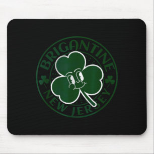 Brigantine New Jersey Irish Shamrock Nj Retro Souv Mouse Pad