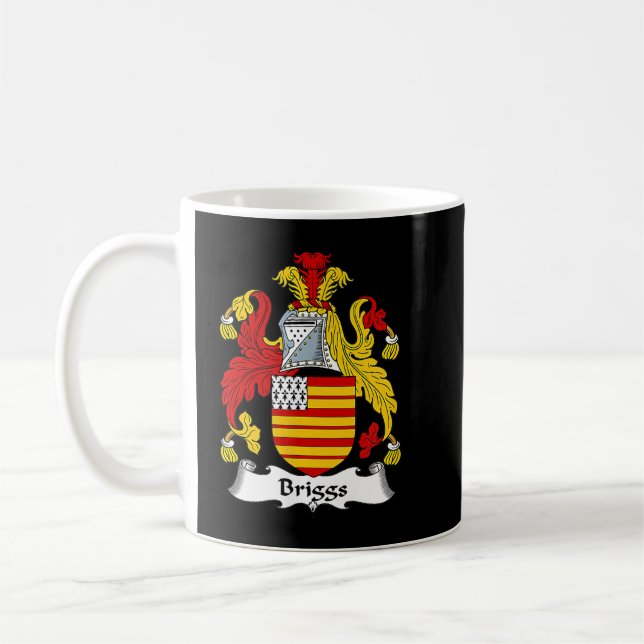 Briggs Coat of Arms  Family Crest  Coffee Mug (Left)
