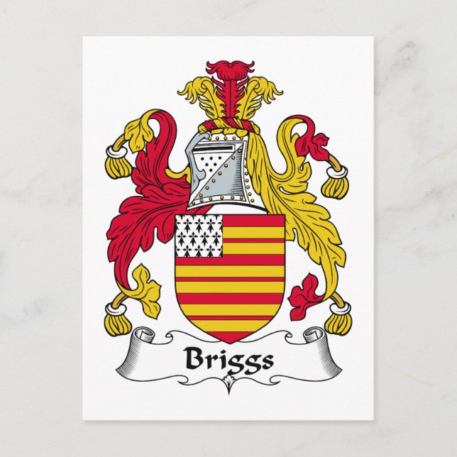 Briggs Family Crest Postcard (Front)
