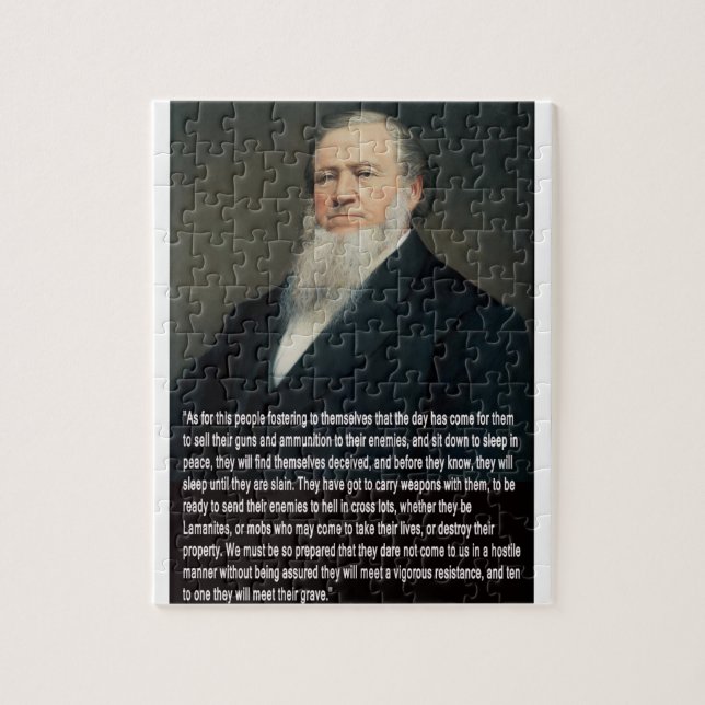 Brigham Young on Guns Jigsaw Puzzle (Vertical)