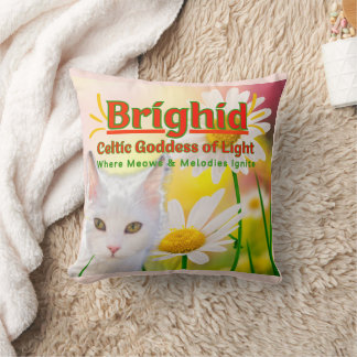 Brighid Celtic Goddess of Light Throw Pillow