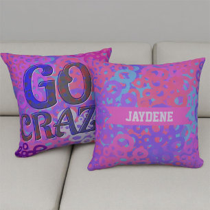 Brighly Colored Overlapping Circle Throw Pillow