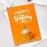 Bright Сupcake Happy Birthday Greeting Card<br><div class="desc">Create your perfect Greeting Card with this Bright Сupcake Happy Birthday Greeting Card template. You can easily personalize it to be uniquely yours! For further customization,  please click the "Personalize this template" link.</div>