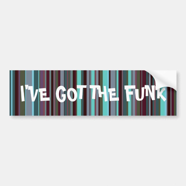 Bright 60s Retro Stripes Bumper Sticker (Front)