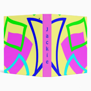 Bright Abstract Art Colourful Personal Notebook Binder