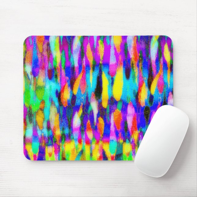 Bright abstract blend  mouse pad (With Mouse)