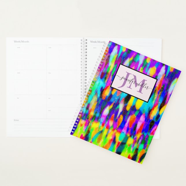 Bright abstract blend  personalized planner (Display)