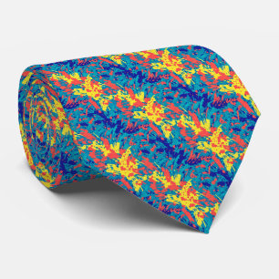 Bright Abstract Color Splash Pattern Tie