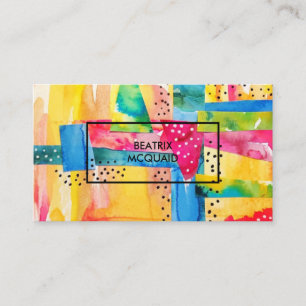 Bright Abstract Colorful  Designer Modern Business Card
