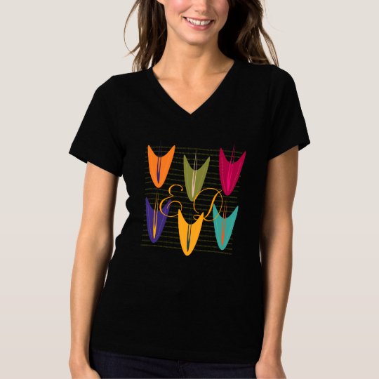 Bright Abstract Custom Add Text Initials T-shirt