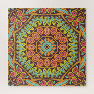 Bright abstract floral ornament design. jigsaw puzzle