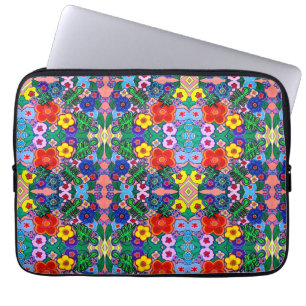 Bright Abstract Flower Art Laptop Sleeve