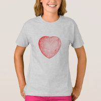 Bright abstract fractal red heart, Fractal heart