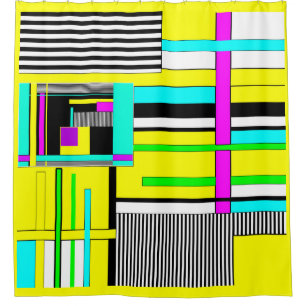 Bright abstract geometric neon pattern throw pillo