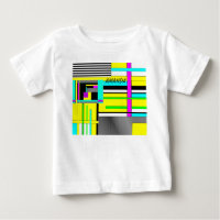 Bright abstract geometric neon pattern throw pillo