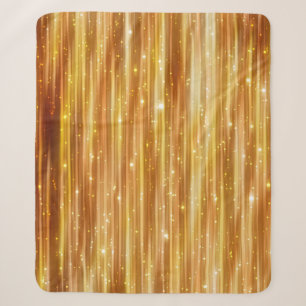 Bright abstract golden background with glitter sherpa blanket