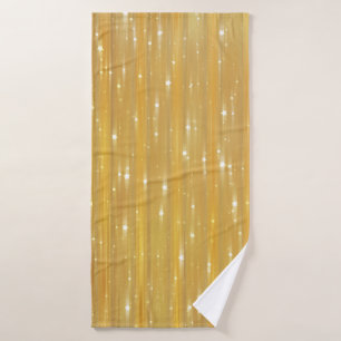 Bright abstract golden with glitter bath towel