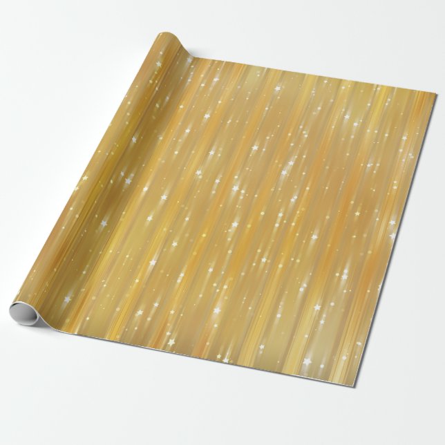 Bright abstract golden with glitter wrapping paper (Unrolled)