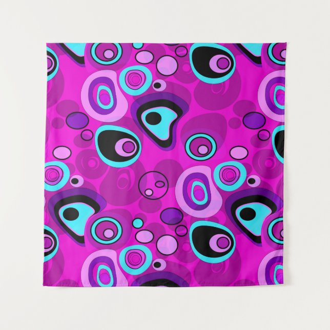 Bright, abstract , Magenta Tapestry (Front)