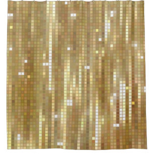 Bright abstract mosaic golden background with glos