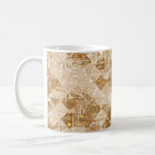 Bright abstract mosaic golden pattern coffee mug