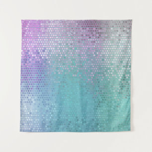 Bright Abstract Mosaic Multicolored Gloss Tapestry