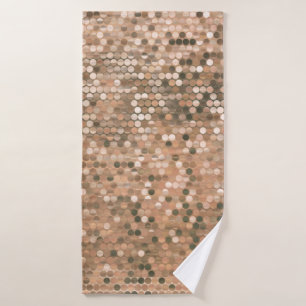 Bright abstract mosaic vintage background with glo bath towel