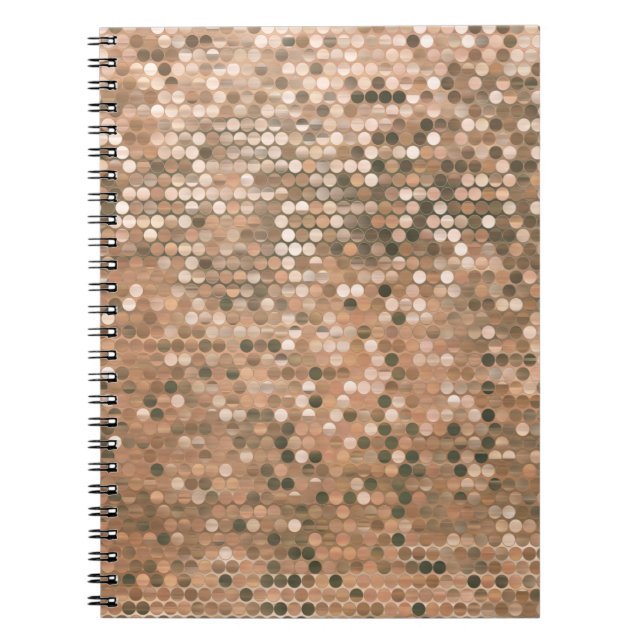 Bright abstract mosaic vintage background with glo notebook (Front)