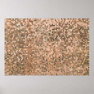 Bright abstract mosaic vintage background with glo poster