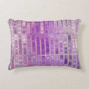 Bright abstract mosaic violet background with glos accent pillow