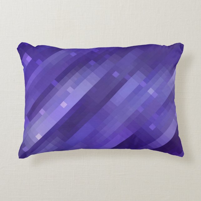 Bright abstract mosaic violet background with glos accent pillow (Front)
