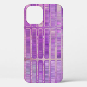 Bright abstract mosaic violet background with glos iPhone 12 case