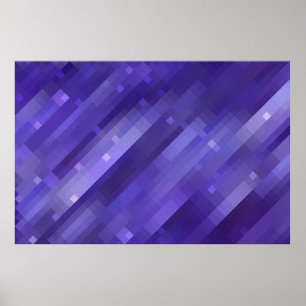 Bright abstract mosaic violet background with glos poster