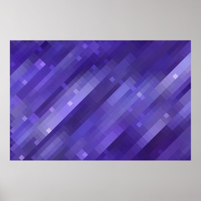 Bright abstract mosaic violet background with glos poster (Front)