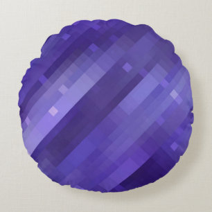 Bright abstract mosaic violet background with glos round pillow