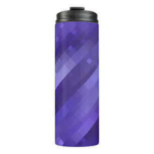Bright abstract mosaic violet background with glos thermal tumbler